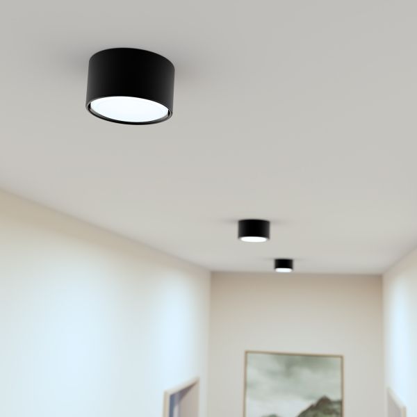 GX53 Porzellan Aufbauleuchte KLU, rund, 91mm Ø (Farbe, Leuchtmittel wählbar) Begrenzte Freigabe