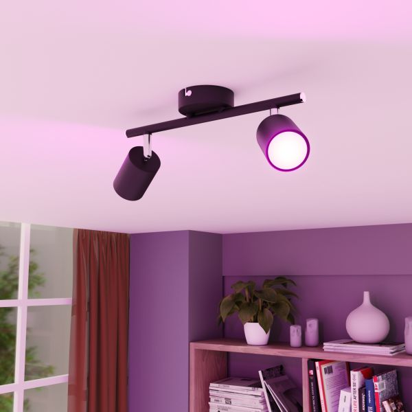 Deckenstrahler WAIKA, zweiflammig, inkl. Smart Home RGBW GU10 LED Lampen je 473lm (Farbe wählbar) Bis zu 55% Rabatt