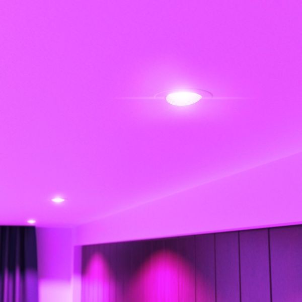 Decken-Einbaustrahler KUN, rund, schwenkbar + Smart Home RGBW GU10 LED Lampe 473lm Nur noch ein Tag übrig