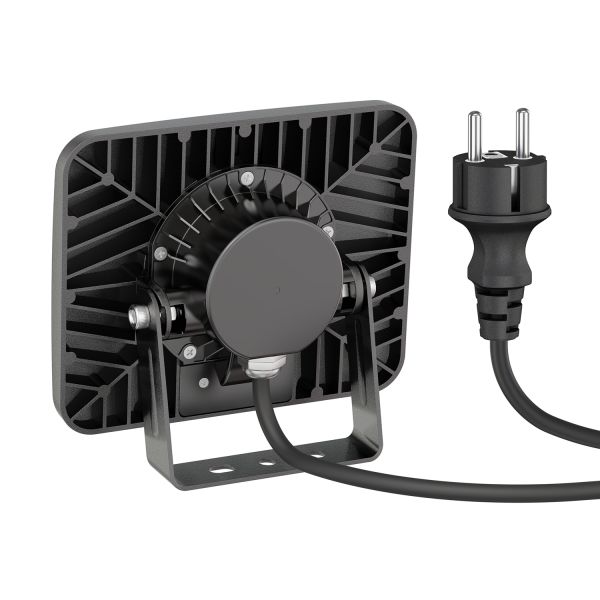 LED Gartenstrahler WEGA für außen, IP44, Stecker, schwarz, 29,6 W, 2361lm, warmweiß Schlussverkauf