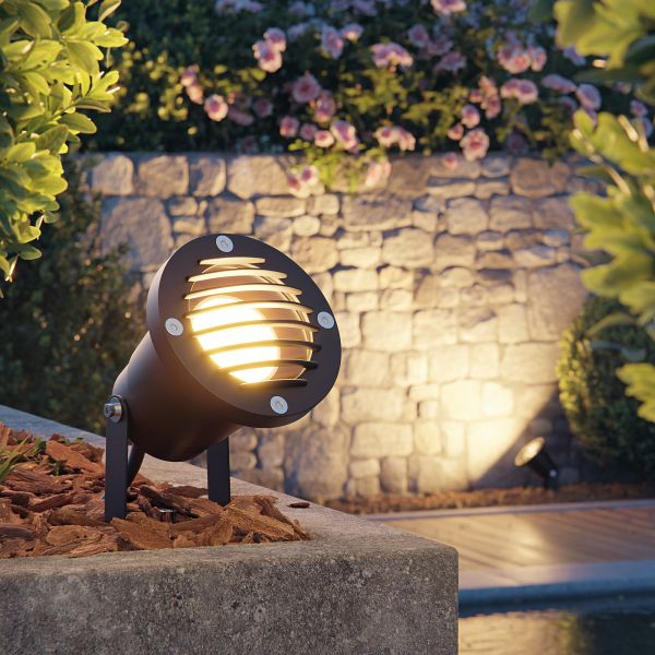 LED Gartenstrahler DUK, Gitter, mit Erdspieß für außen, Aluminium (Farbe, Leuchtmittel wählbar) Rabatt