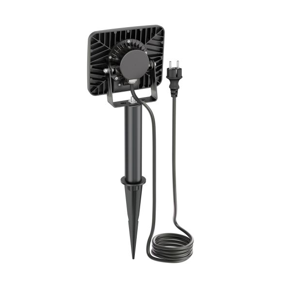 LED Gartenstrahler Wega mit Erdspieß und 15cm Sockel für außen, schwarz, 28,005W, 2361lm, warm-weiß Cyber Monday