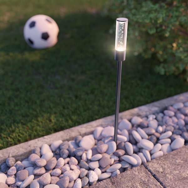 LED Gartenleuchte Hastam schwarz mit Erdspieß für außen, IP44 (Lichtfarbe, Set Vorschaltgerät wählbar) Valentinstagsangebot