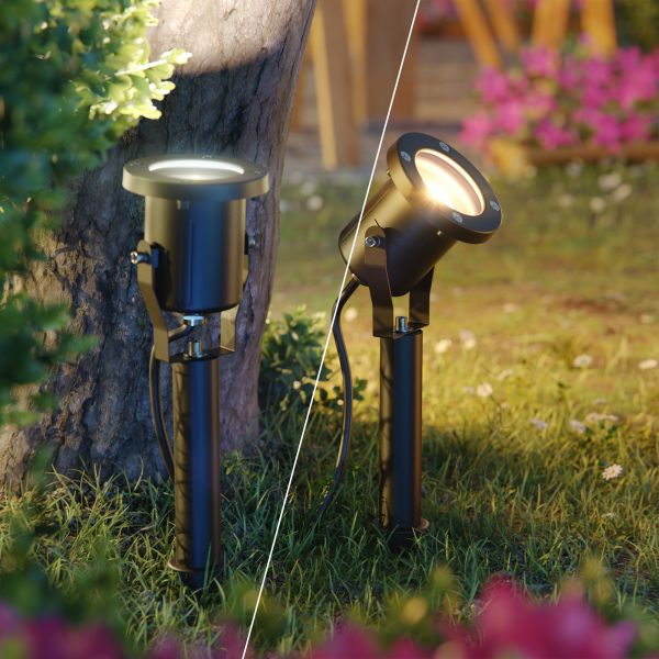 LED Gartenstrahler MIBU mit Erdspieß schwarz für außen, Edelstahl (Leuchtmittel wählbar) Top Angebot