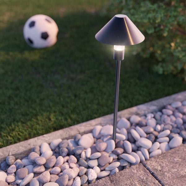 LED Gartenleuchte Hastam schwarz mit Erdspieß für außen IP44 (Lichtfarbe, Set Vorschaltgerät wählbar) Tiefpreis