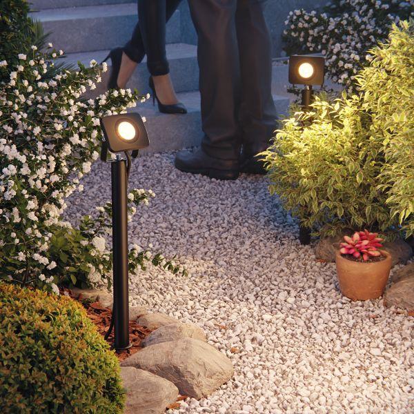 LED Gartenstrahler Wega mit Erdspieß und 40cm Sockel für außen, schwarz, 9,46W (Lichtfarbe wählbar) JETZT KAUFEN