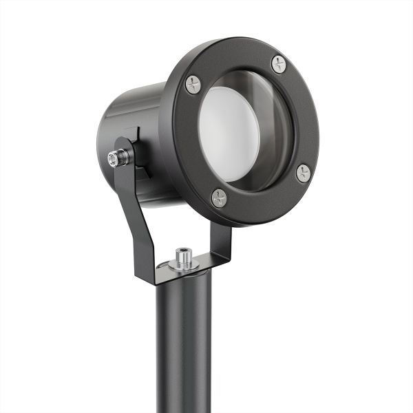 Gartenstrahler mit Erdspieß MIBU für außen Edelstahl schwarz, inkl. Smart Home RGBW GU10 LED Lampe, 5,41W, 473lm Zeitbegrenzte Promotion