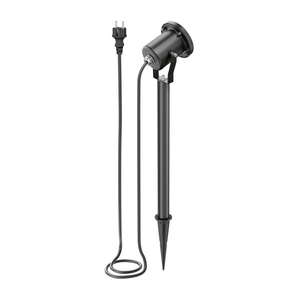 Gartenstrahler mit Erdspieß MIBU für außen Edelstahl schwarz, inkl. Smart Home RGBW GU10 LED Lampe, 5,41W, 473lm Zeitbegrenzte Promotion