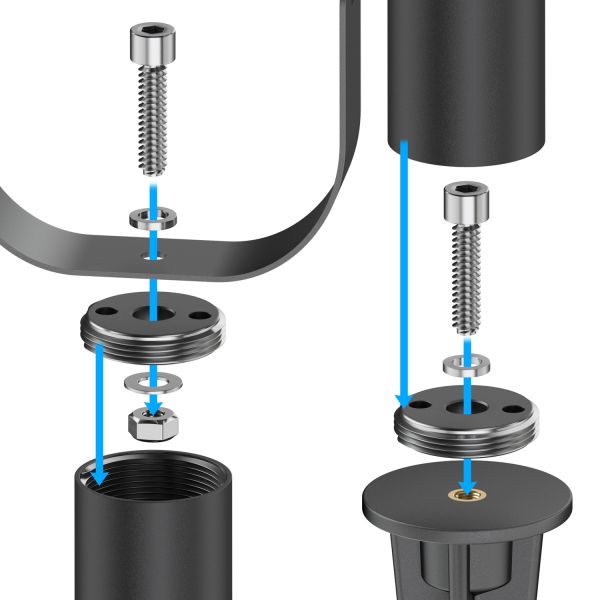 Gartenstrahler mit Erdspieß MIBU für außen Edelstahl schwarz, inkl. Smart Home RGBW GU10 LED Lampe, 5,41W, 473lm Zeitbegrenzte Promotion