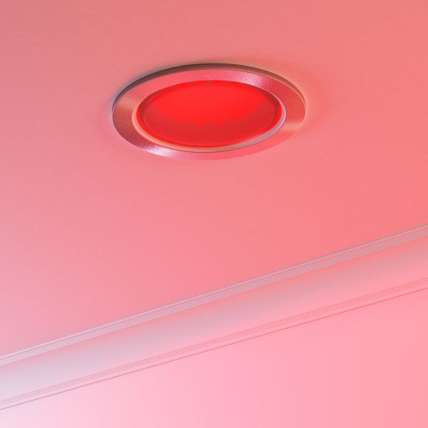 Einbaustrahler Zobe II flach rund + smarte LED-Lampe Alexa, dimmbar, Farbtemperatur steuerbar - 107mmØ Loch 90mmØ (Farbe, Leuchtmittel wählbar) Bis zu 55% Rabatt