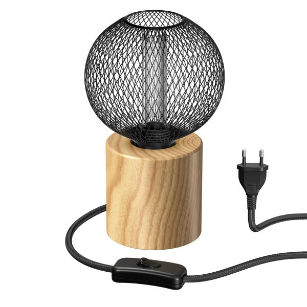 Tischlampe HITO, Holz massiv, rund, inkl. E27 LED, G120, extra warmweiß, 4W, 220lm Super Rabatt