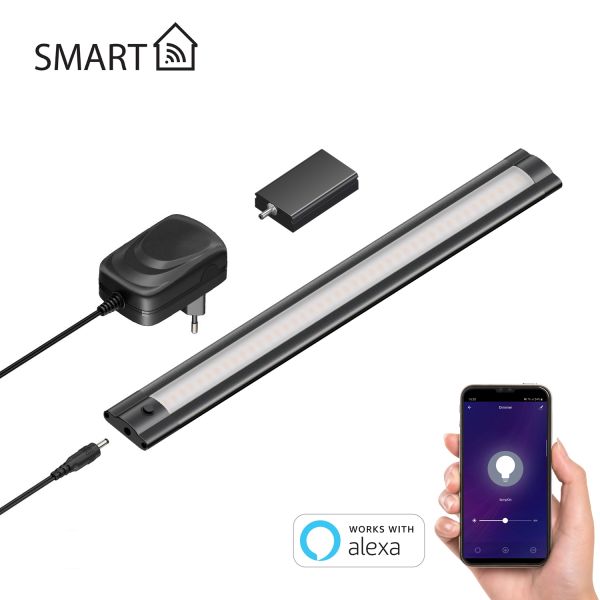 LED Unterbauleuchte SIRIS, 30cm, Wifi Dimmer (Farbe, Lichtfarbe, Set Vorschaltgerät wählbar)