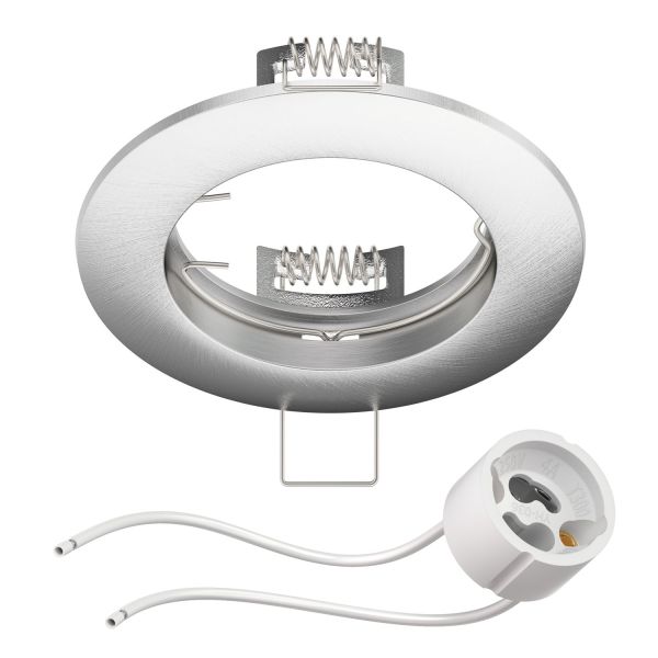 Deckeneinbaurahmen Circ, rund (LED/Halogen/GU10/MR16/PAR16/50mm) (Leuchtmittel, Farbe wählbar) Große Rabatte