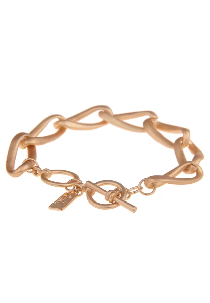 Leslii Armband Statement Glieder Matt Gold Günstig kaufen