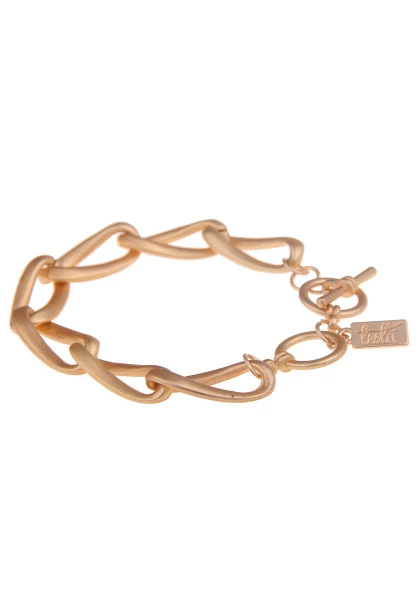 Leslii Armband Statement Glieder Matt Gold Günstig kaufen