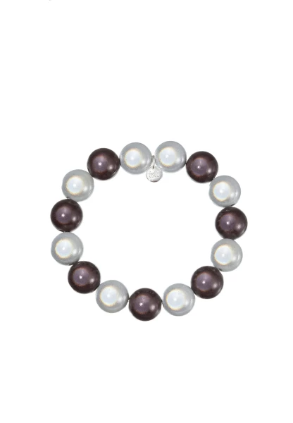 Leslii Reflective Pearl Perlen-Armband Magic 3D-Effekt Ø 14mm in Schwarz Weiß Flash Sale