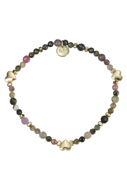 Leslii Armband Kristall Herzen 14k Gold | Multi Weihnachtsangebot