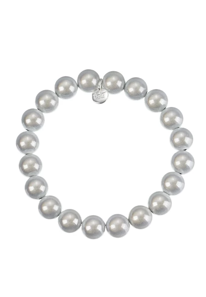 Leslii Reflective Pearl Perlen-Armband Magic 3D-Effekt Ø 14mm in Weiß VIP-Rabatte