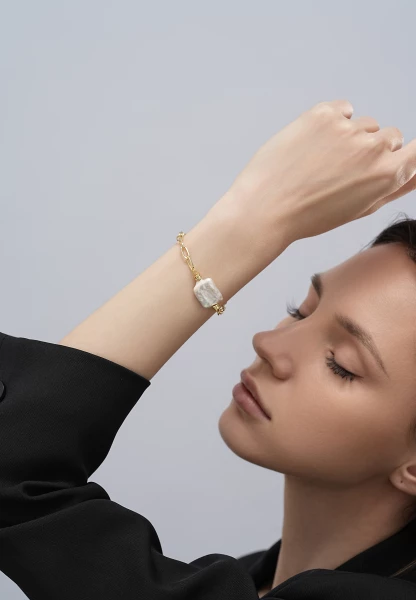 Leslii Armband Glieder Perle in Gold Tiefpreis