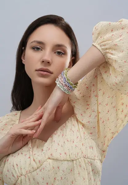Leslii Stretch Glieder Armband Lila Begrenzte Freigabe