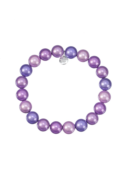 Leslii Reflective Pearl Perlen-Armband Magic 3D-Effekt Ø 10mm in Lila Bis zu 65% Rabatt