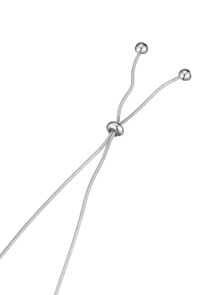 Leslii Lange Kette Tropfen-Anhänger Silber Braun Super Rabatt