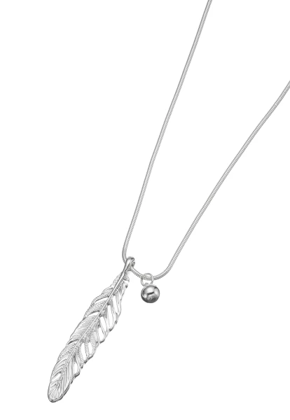 Leslii Lange Halskette Feder Silber Black Friday Preise