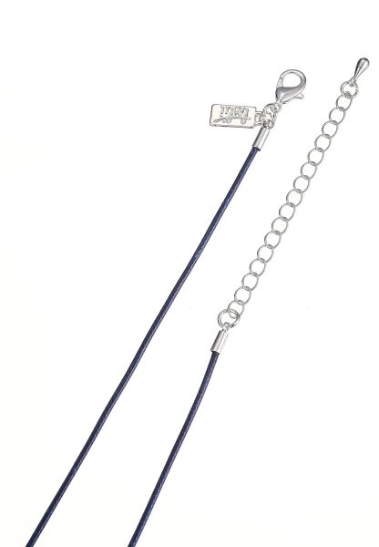 Leslii Lange Halskette Matt Oval in Blau Günstig kaufen