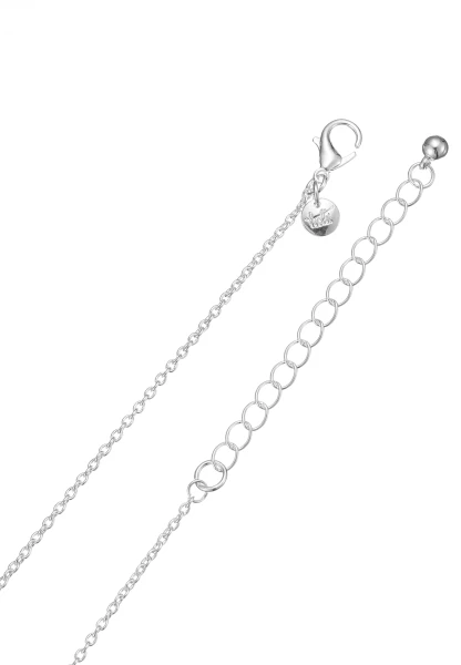 Leslii Lange Halskette Kugelring in Silber Versandkostenfrei