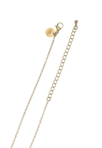 Leslii Lange Kette Blatt Edelstahl Gold Exklusivangebot