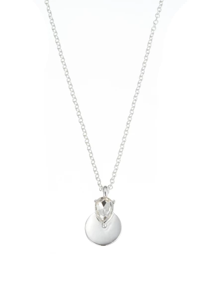 Leslii Kurze Kette Glasstein Anhänger Silber Osterangebot
