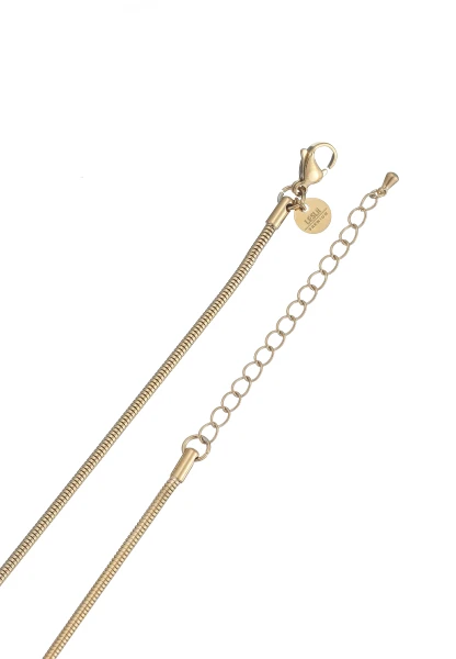 Leslii Lange Kette Ring Tropfen Edelstahl Gold Jubiläumsangebot