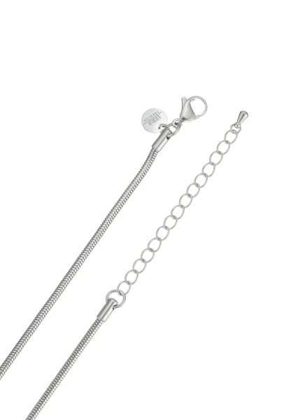 Leslii Lange Kette Ring Tropfen Edelstahl Silber Lagerräumung