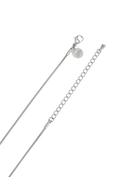Leslii Lange Kette Ring Oval Edelstahl Silber Top Angebot