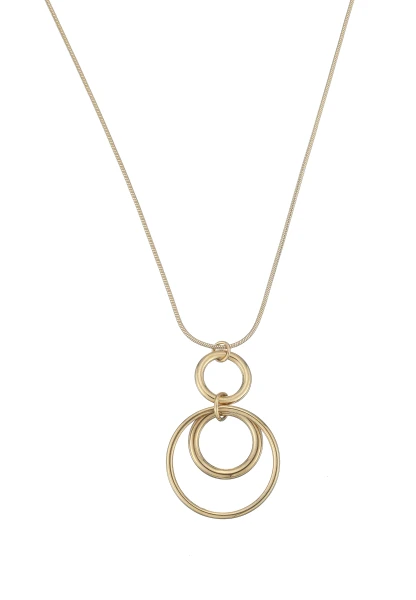 Leslii Lange Kette Ringe Edelstahl Gold Neueste Mode