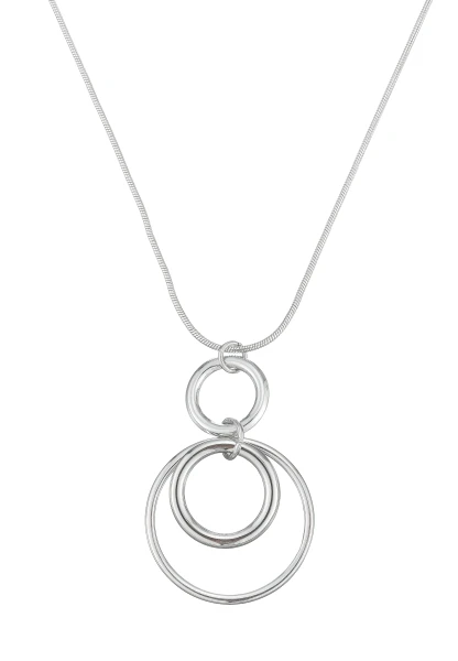 Leslii Lange Kette Ringe Edelstahl Silber Online Outlet