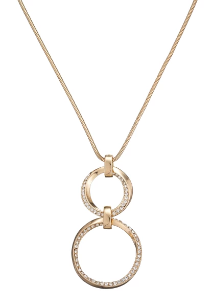 Leslii Lange Kette Glitzer Ringe Gold Zeitlich begrenztes Angebot