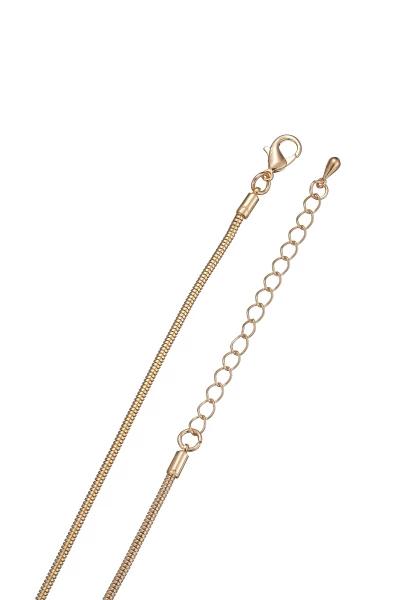 Leslii Lange Kette Glitzer Ringe Gold Zeitlich begrenztes Angebot