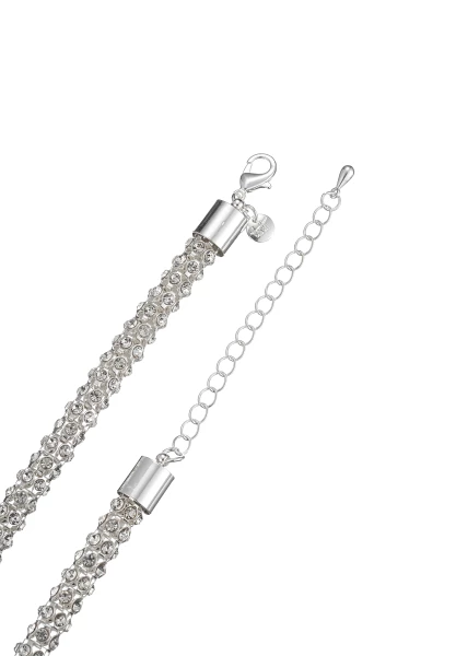 Leslii Kurze Halskette Glitzer Kristall in Silber Blitzangebot