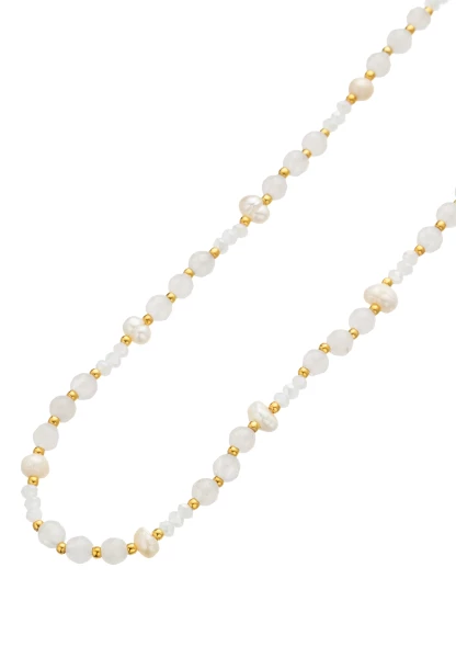 Leslii kurze Halskette Stainless Pearls in Weiß Sonderangebote