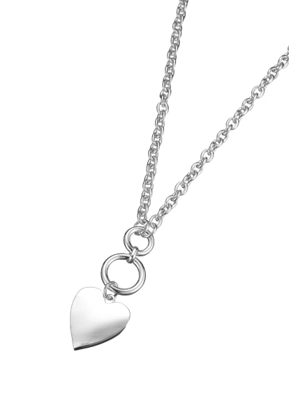 Leslii lange Halskette Heart Herz Silber VIP-Rabatte