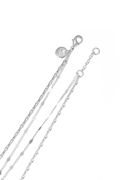Leslii kurze Layering-Kette Recycled versilbert Wochenangebot