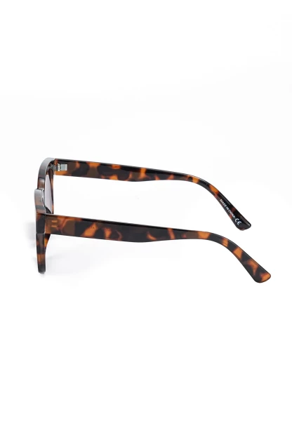 Leslii Sonnenbrille Damen Horn-Look braune Designerbrille Sunglasses Kunststoff Braun Letzter Tag