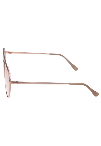 Leslii Sonnenbrille Damen Piloten-Brille Doppelsteg Designerbrille Sunglasses Metall Roségold Super Rabatt