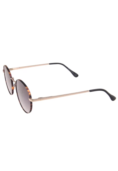 Leslii Sonnenbrille Damen schwarze Boho-Brille Muster Designerbrille Sunglasses Metall Gold Schwarz Kostenloser Versand international