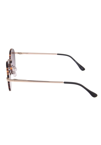 Leslii Sonnenbrille Damen schwarze Boho-Brille Muster Designerbrille Sunglasses Metall Gold Schwarz Kostenloser Versand international