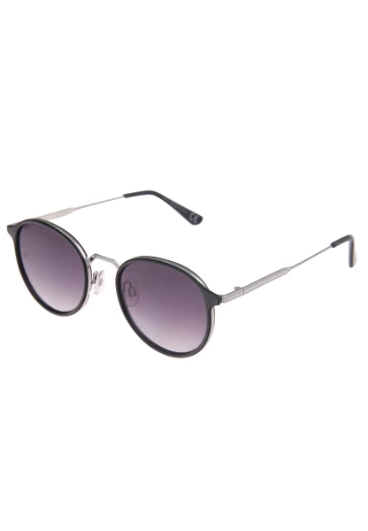 Leslii Sonnenbrille Damen Small schwarze Sonnenbrille Designerbrille Sunglasses Metall Schwarz Silbe Speichern exportieren