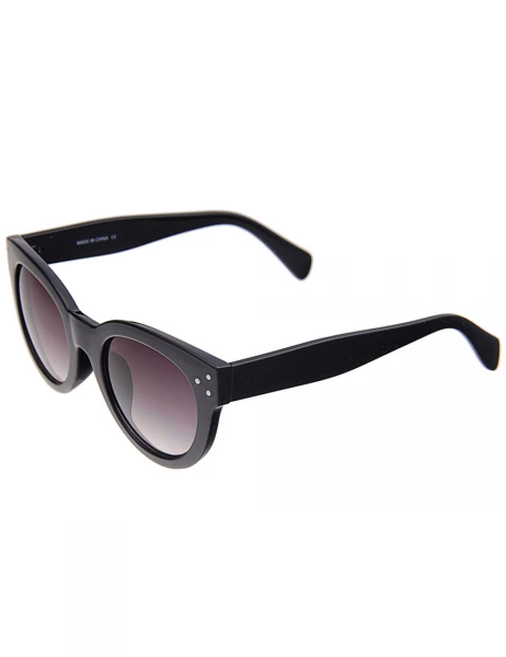 Leslii Sonnenbrille Damen Modern Classic-Look schwarze Designerbrille Sunglasses Schwarz Fabrikpreis