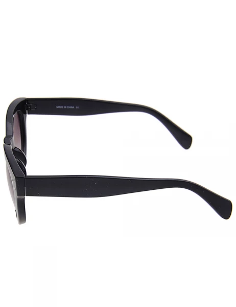 Leslii Sonnenbrille Damen Modern Classic-Look schwarze Designerbrille Sunglasses Schwarz Fabrikpreis