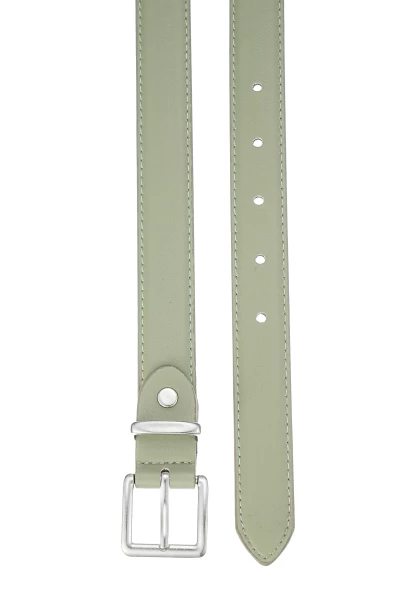 Leslii schmaler Gürtel Leder/PU | Grün Günstig kaufen